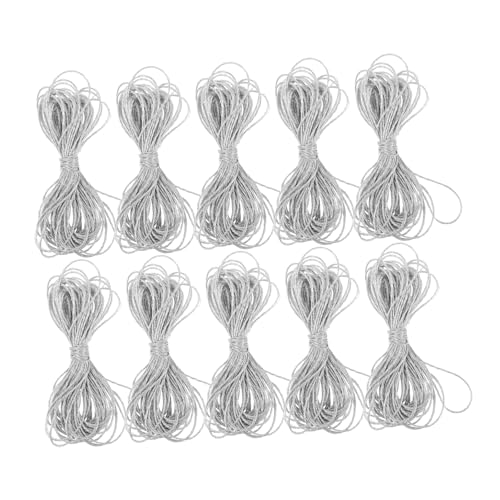 Angoily 12 Stück Stickgarn Stickfaden Nähgarn Bastelfaden Silver Polyester Angoily 12 Stück Stickgarn Stickfaden Nähgarn Bastelfaden Silver Polyester von Angoily