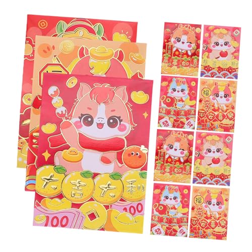 Angoily 120 Stück Cartoon Pferd Rote Umschläge Chinesisches Neujahr Geldumschläge für Frühlingsfest Hochzeit Geburtstag Festliche Lucky Money Envelopes aus Stabilem Angoily 120 Stück Cartoon Pferd Rote Umschläge Chinesisches Neujahr Geldumschläge für Frühlingsfest Hochzeit Geburtstag Festliche Lucky Money Envelopes aus Stabilem von Angoily