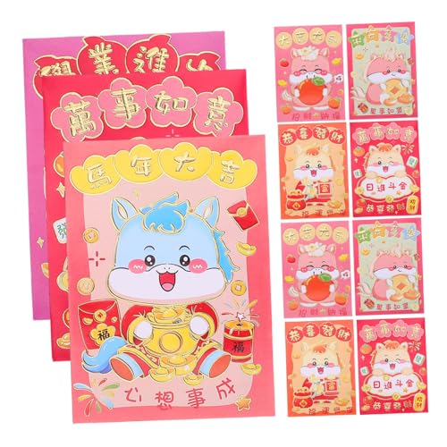 Angoily 120 Stück Rote Umschläge Jahr Des Pferdes Karton Pferd Design Traditionelle Glücksgeldumschläge Chinesisches Neujahrsfest Geschenkumschläge für Frühlingsfest Feier Angoily 120 Stück Rote Umschläge Jahr Des Pferdes Karton Pferd Design Traditionelle Glücksgeldumschläge Chinesisches Neujahrsfest Geschenkumschläge für Frühlingsfest Feier von Angoily
