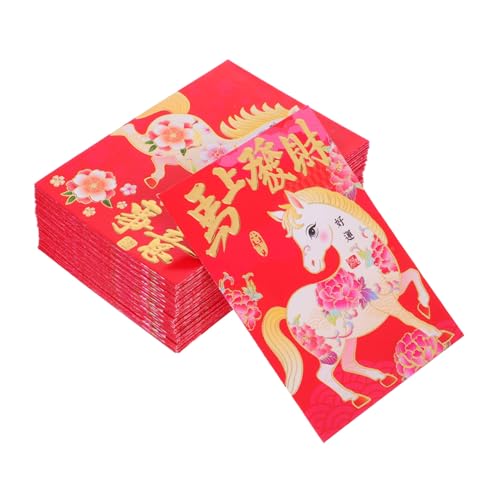 Angoily 120 Stück Rote Umschläge Jahr Des Pferdes Traditionelle Chinesische Glücksgeldumschläge Lunar Neujahr Geldbeutel Großes Fassungsvermögen Für Bargeld Karten Geschenkumschläge Angoily 120 Stück Rote Umschläge Jahr Des Pferdes Traditionelle Chinesische Glücksgeldumschläge Lunar Neujahr Geldbeutel Großes Fassungsvermögen Für Bargeld Karten Geschenkumschläge von Angoily