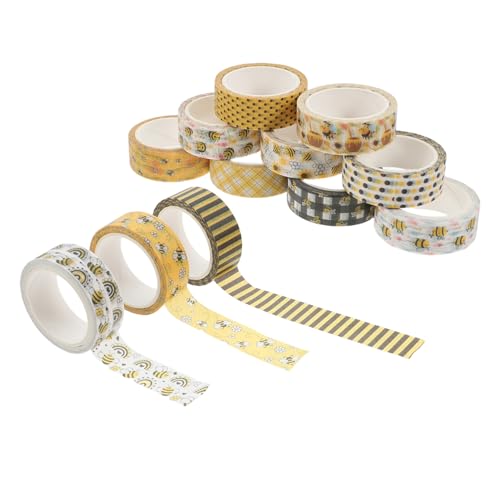 Angoily 12Rollen Bienenmuster Washi Tape Set Farbiges Dekoratives Klebeband für DIY Projekte Scrapbooking Geschenkverpackungen und Bastelarbeiten für Journals Angoily 12Rollen Bienenmuster Washi Tape Set Farbiges Dekoratives Klebeband für DIY Projekte Scrapbooking Geschenkverpackungen und Bastelarbeiten für Journals von Angoily