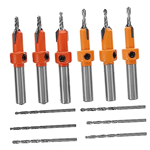 Angoily 12St Senkbohrer Schrittbohrer elektrische Bohrmaschine Loch Stufenbohrer Ratsche werkzeugkästen tools box spiralschneider Spiralbohrer Schlagbohrer Hochgeschwindigkeitsstahl Orange von Angoily