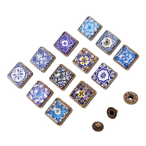 Angoily 12Stücke DIY Handwerksmaterial Keramische Quadratische Knöpfe für Nähprojekte Schnappverschlüsse Basteln Kleidung Retro Design Vielseitig Einsetzbar Angoily 12Stücke DIY Handwerksmaterial Keramische Quadratische Knöpfe für Nähprojekte Schnappverschlüsse Basteln Kleidung Retro Design Vielseitig Einsetzbar von Angoily