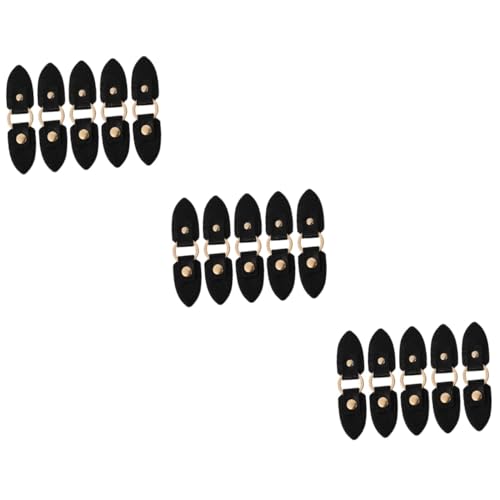 Angoily 15 Paare PU Leder Knebelknöpfe Mantelknöpfe zum Nähen Dekorative Verschlüsse für Strickjacken Mäntel DIY Kleidung Langlebige Taillengürtel Knöpfe Schwarzes Angoily 15 Paare PU Leder Knebelknöpfe Mantelknöpfe zum Nähen Dekorative Verschlüsse für Strickjacken Mäntel DIY Kleidung Langlebige Taillengürtel Knöpfe Schwarzes von Angoily