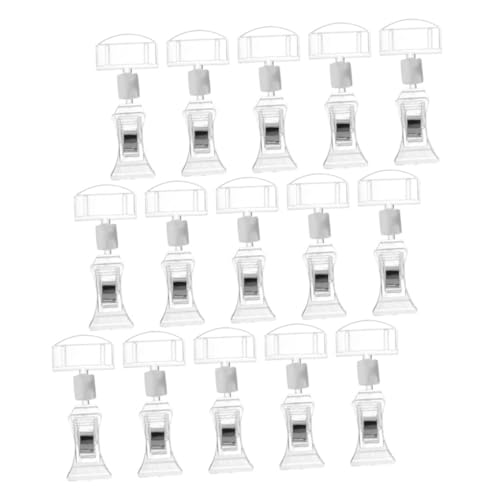 Angoily 15 Stück Teiliges Transparente Drehbare Preisschild Clips aus Langlebigem Material Doppelseitige Werbehalter für Supermarktregale Einfache Befestigung Farbbeständig für Etiketten Angoily 15 Stück Teiliges Transparente Drehbare Preisschild Clips aus Langlebigem Material Doppelseitige Werbehalter für Supermarktregale Einfache Befestigung Farbbeständig für Etiketten von Angoily