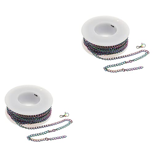 Angoily 2 Sätze Ketten Dekorative Kette mit Karabiner für DIY Armband und Halskette Langlebig und Rostfrei für Schmuckherstellung und Handwerk Angoily 2 Sätze Ketten Dekorative Kette mit Karabiner für DIY Armband und Halskette Langlebig und Rostfrei für Schmuckherstellung und Handwerk von Angoily