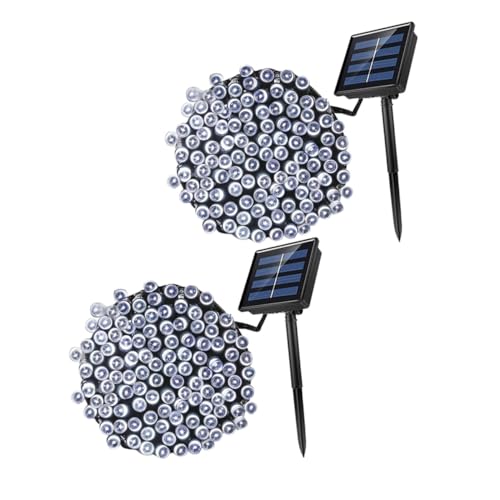 Angoily 2 Sätze Led-lichterkette Solarlaternen Im Freien Sonnenlicht Solar- Pavillon Solarbetriebene Gartenleuchten Wasserdicht Solarleuchten Im Freien Netz P.s Weiß von Angoily