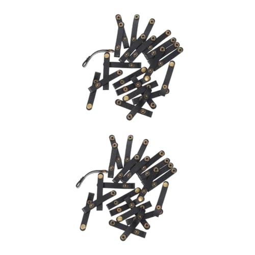 Angoily 2 Sätze Schnalle Für Datenkabel Drahtbinderücken Cable Clips Kabelorganisator Mehrzweck-kabelwickler Organisatoren Aus Lederschnüren Retro-lederband-organizer Pu Black 24 Stück * 2 von Angoily