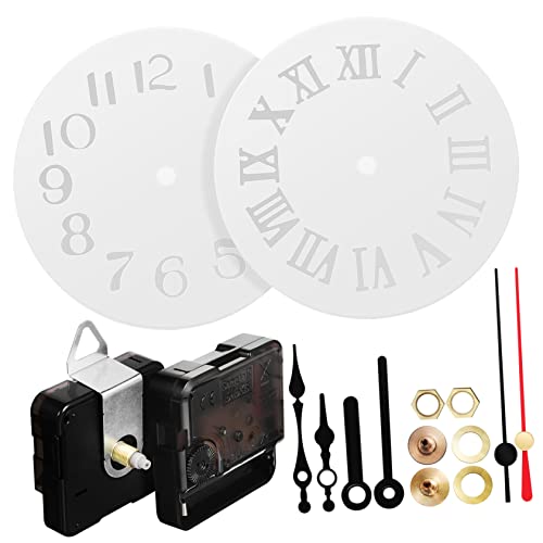 Angoily 2 Sätze Silikonform mechanisches Zubehör Wanduhren digital reloj de pared digital Uhr-Kits Uhrenharz aus Silikon Runde Wanduhr aus Epoxidharz Uhrwerk-Ersatzsatz Uhrformen für Harz von Angoily