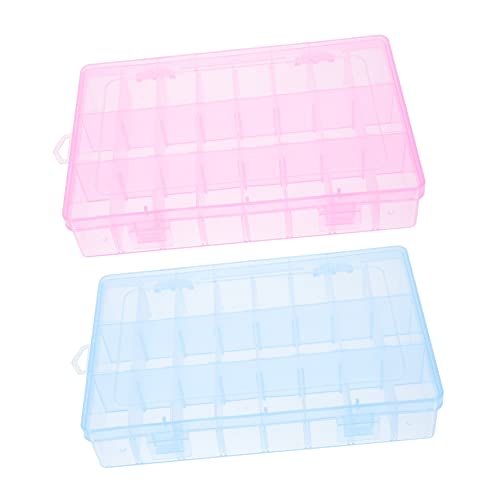Angoily 2 Stück Kunststoff Organizer Box Verstellbare Fächer für Schmuck Bastelmaterialien und Kleine Zubehörteile für Reisen und Zuhause Angoily 2 Stück Kunststoff Organizer Box Verstellbare Fächer für Schmuck Bastelmaterialien und Kleine Zubehörteile für Reisen und Zuhause von Angoily