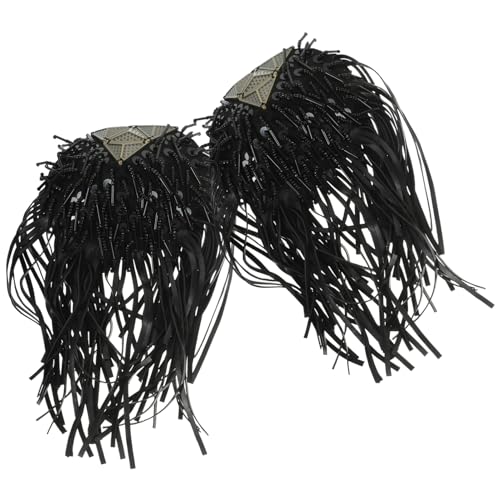 Angoily 2 Stück Schulterschmuck Quasten für Kleidung bestickt Verzerrungen markieren Schulterklappen Schulterklappen mit Quaste Schulterklappen Quaste Black Angoily 2 Stück Schulterschmuck Quasten für Kleidung bestickt Verzerrungen markieren Schulterklappen Schulterklappen mit Quaste Schulterklappen Quaste Black von Angoily