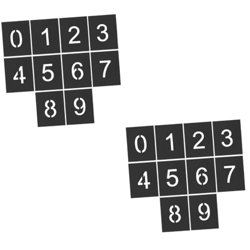 Angoily 20 Stk Sprühfarbe-vorlagenschrift 0-9 Adressnummernschablone Hohle Diy-vorlagen Zahlenvorlagen Zahlenschablonen Zum Malen Zahlenmalerei-schablone Basteln Schablonen Plastik von Angoily