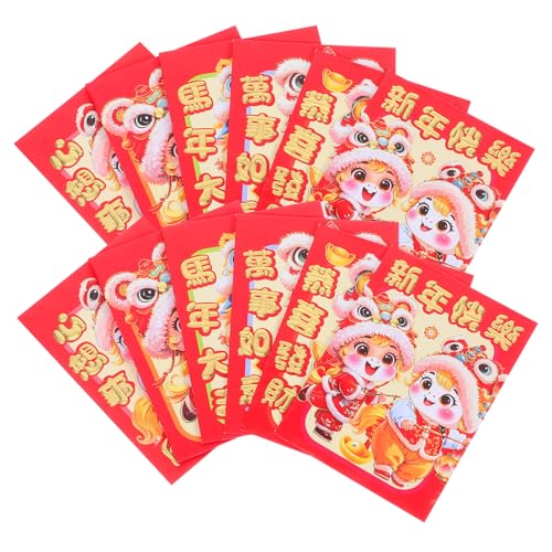 Angoily 20 Stück Jahr Des Pferdes Rote Umschläge Hong Bao Geldbeutel mit Pferdemotiv für Neujahr Traditionelle Chinesische Glücksumschläge für Bargeldgeschenke Angoily 20 Stück Jahr Des Pferdes Rote Umschläge Hong Bao Geldbeutel mit Pferdemotiv für Neujahr Traditionelle Chinesische Glücksumschläge für Bargeldgeschenke von Angoily