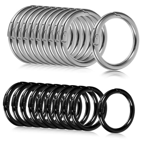 Angoily 20 Stück Teiliges Karabiner Ringe aus Robustem Zinklegierung Runde Karabinerhaken mit Federclip Vielseitig Einsetzbar für Schlüsselanhänger DIY Schmuck und Bekleidungszubehör Angoily 20 Stück Teiliges Karabiner Ringe aus Robustem Zinklegierung Runde Karabinerhaken mit Federclip Vielseitig Einsetzbar für Schlüsselanhänger DIY Schmuck und Bekleidungszubehör von Angoily