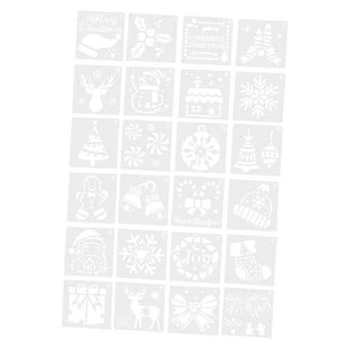 Angoily 24 Stück Teiliges Weihnachts Malvorlagen Wiederverwendbare Schablonen für Kreative Diy Projekte mit Festlichen Motiven für Scrapbooking und Dekoration Angoily 24 Stück Teiliges Weihnachts Malvorlagen Wiederverwendbare Schablonen für Kreative Diy Projekte mit Festlichen Motiven für Scrapbooking und Dekoration von Angoily