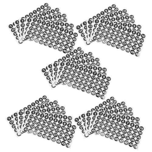 Angoily 25Blatt Runde Zahlenaufkleber Selbstklebend Vinyl Etiketten für Büro Klassenzimmer Lagerverwaltung und Inventarorganisation Angoily 25Blatt Runde Zahlenaufkleber Selbstklebend Vinyl Etiketten für Büro Klassenzimmer Lagerverwaltung und Inventarorganisation von Angoily