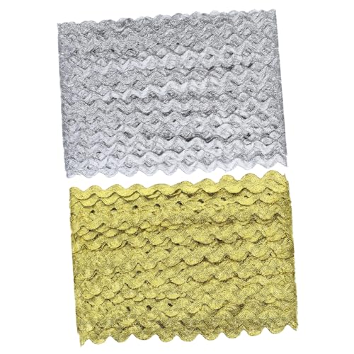 Angoily 2Rollen Wellenbesatz Handgefertigte Wellenmuster Dekoration Vielseitig Einsetzbar Für Kleidung Vorhänge Polster Und DIY Projekte Angoily 2Rollen Wellenbesatz Handgefertigte Wellenmuster Dekoration Vielseitig Einsetzbar Für Kleidung Vorhänge Polster Und DIY Projekte von Angoily