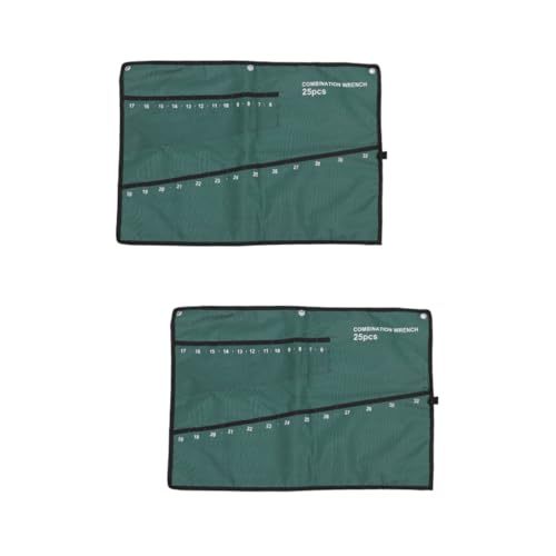 Angoily 2St Schraubenschlüssel Tasche Werkzeugtaschen Werkzeuggürtel Tragetasche aufbewahrungssack storage pockets Elektriker Paket Aufbewahrungstasche für Zangen Oxford-Stoff Green von Angoily