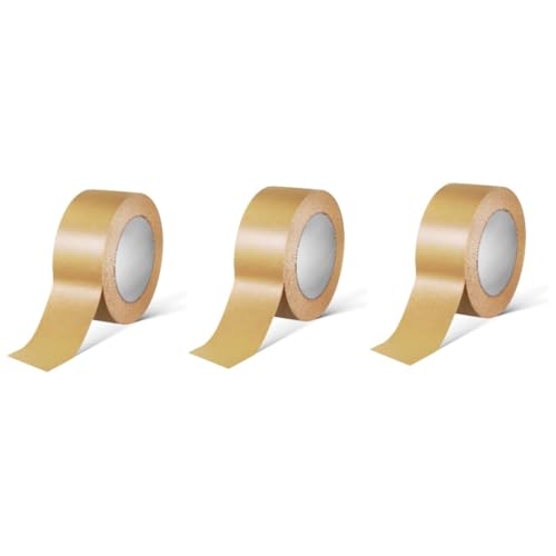 Angoily 3 Rollen Kraftpapierband Kartonverschlussband Papierband Zum Verpacken Von Kartons Versandband Strapazierfähiges Klebeband Für Packpapier Packband Packpapier Für Den von Angoily