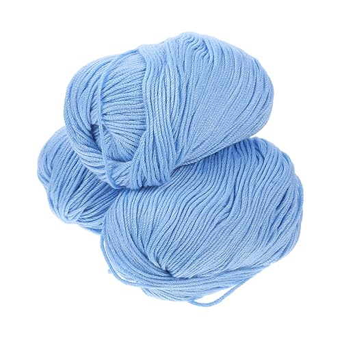 Angoily 3 Rollen Milch-Baumwoll-Garn mit Hallo Plüschgarn Jumbo-Garn weiches Baumwollgarn zum Häkeln häkelgarn selber machen Anfängergarn häkeln Baumwolle Sky-blue Angoily 3 Rollen Milch-Baumwoll-Garn mit Hallo Plüschgarn Jumbo-Garn weiches Baumwollgarn zum Häkeln häkelgarn selber machen Anfängergarn häkeln Baumwolle Sky-blue von Angoily