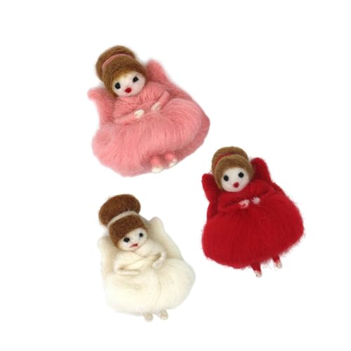 Angoily 3 Stücke Wolle Filz Engel Mädchen Puppe Schlüsselanhänger Anhänger Handgemachte Nette Tanzen Elf Figur DIY Nadel Filzen Ornament Angoily 3 Stücke Wolle Filz Engel Mädchen Puppe Schlüsselanhänger Anhänger Handgemachte Nette Tanzen Elf Figur DIY Nadel Filzen Ornament von Angoily