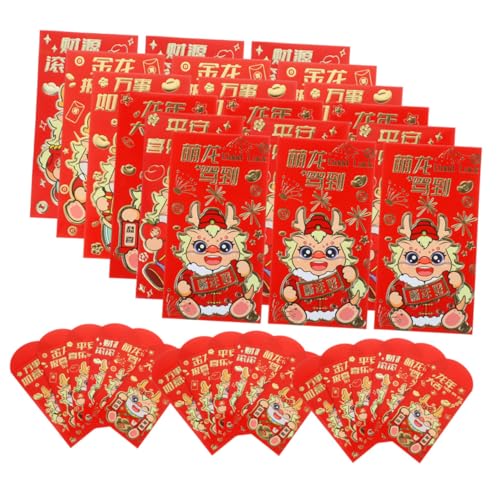 Angoily 36 Stück Teiliges Rote Briefumschläge aus Dickem Papier mit Drachenmotiv Glücksumschläge für Chinesisches Neujahr Frühlingsfest Hochzeiten Langlebig und Festlich Gestaltet Angoily 36 Stück Teiliges Rote Briefumschläge aus Dickem Papier mit Drachenmotiv Glücksumschläge für Chinesisches Neujahr Frühlingsfest Hochzeiten Langlebig und Festlich Gestaltet von Angoily