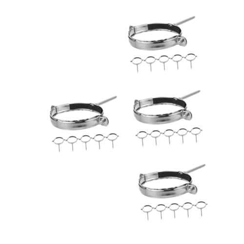 Angoily 4 Sätze 4 Sets Abgasrohr Befestigungszubehör Rohrschellen Kaminrohrhalter Aus Edelstahl Edelstahl Schornstein Set Wandhalterungen Für Kaminrohr Kaminaufsatz 6 Stück * 4 von Angoily