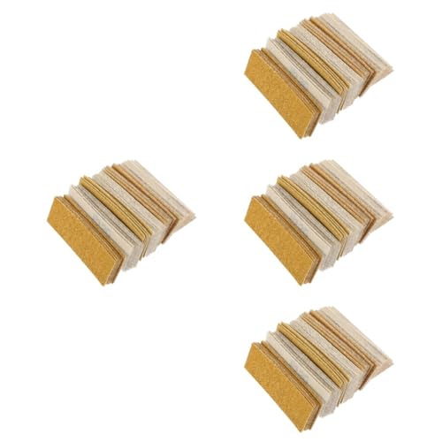 Angoily 4 Sätze Sandpapier Schleifpapier Sanding Paper Schleifscheiben Kfz -schleifblöcke Oszillierendes Schleifpad Fingerschleifer Schleifen Samt Yellow 60 Blatt*4 von Angoily