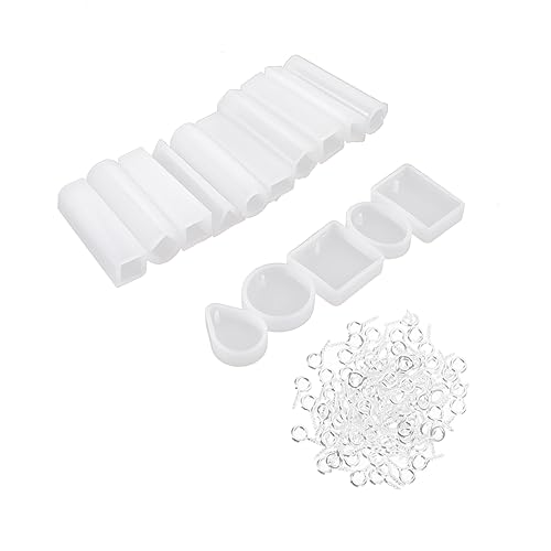 Angoily 4 Sätze Silikon Schmuckform Set mit Epoxidharz Molds und Eye Screws Diy Zubehör für und Anhänger Einfach zu Entformen Reinigen für Kreative Projekte Angoily 4 Sätze Silikon Schmuckform Set mit Epoxidharz Molds und Eye Screws Diy Zubehör für und Anhänger Einfach zu Entformen Reinigen für Kreative Projekte von Angoily