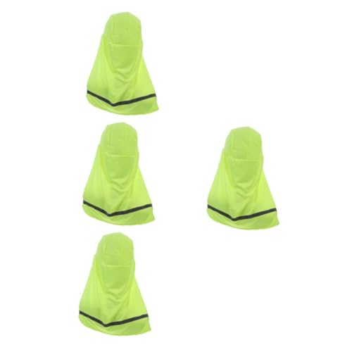 Angoily 4 Sätze Sport-turban-mütze Reflektierende Kappe Schnell Trocknende Radmütze Sportmütze Mit Langem Schutzhelm, Kopftuch Sonnenschutz-schutzhelm Yellow Milchseide 4 Stück * 4 von Angoily