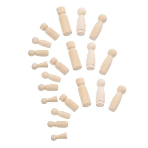 Angoily 50 Stück Holzpuppenanzug Holzpflöcke basteln unvollendete Peg-Leute unvollendetes Holzhandwerk Holzfiguren hölzern Angoily 50 Stück Holzpuppenanzug Holzpflöcke basteln unvollendete Peg-Leute unvollendetes Holzhandwerk Holzfiguren hölzern von Angoily