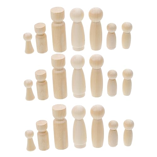 Angoily 50 Stück Holzpuppenanzug unvollendete Peg-Leute unvollendetes Holzhandwerk Holzpflöcke basteln Holzfiguren hölzern Angoily 50 Stück Holzpuppenanzug unvollendete Peg-Leute unvollendetes Holzhandwerk Holzpflöcke basteln Holzfiguren hölzern von Angoily