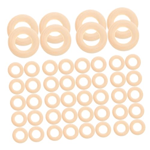 Angoily 50 Stück Holzringe Unbehandelte Holzringe für DIY Schmuckbastelsets Erwachsene Makramee Bastelring Connector für Schmuck und Dekoration Angoily 50 Stück Holzringe Unbehandelte Holzringe für DIY Schmuckbastelsets Erwachsene Makramee Bastelring Connector für Schmuck und Dekoration von Angoily