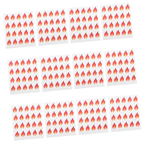 Angoily 500 Stück Mini Feuerflammen Aufkleber Wasserfest Kleine Selbstklebende Etiketten für DIY Scrapbooking Lebensmittelverpackung und Wasserflaschen Dekoratives Flammenmotiv Angoily 500 Stück Mini Feuerflammen Aufkleber Wasserfest Kleine Selbstklebende Etiketten für DIY Scrapbooking Lebensmittelverpackung und Wasserflaschen Dekoratives Flammenmotiv von Angoily