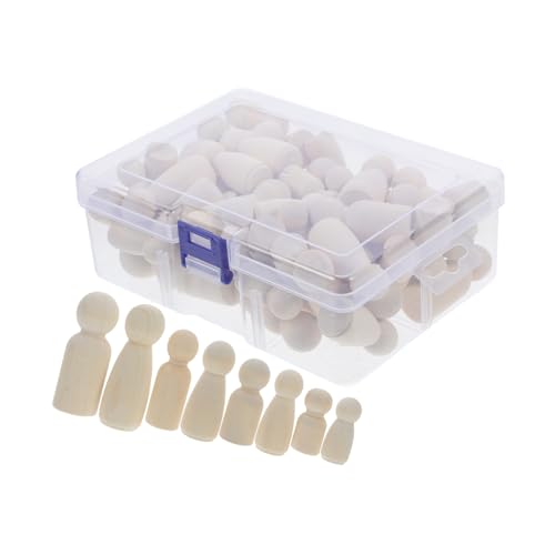 Angoily 50Stücke Unfertige Hölzerne Peg Puppen DIY Malspielzeug für Blanko Holzfiguren zum Bemalen Bastelset für Heimdekoration und für Partys Angoily 50Stücke Unfertige Hölzerne Peg Puppen DIY Malspielzeug für Blanko Holzfiguren zum Bemalen Bastelset für Heimdekoration und für Partys von Angoily