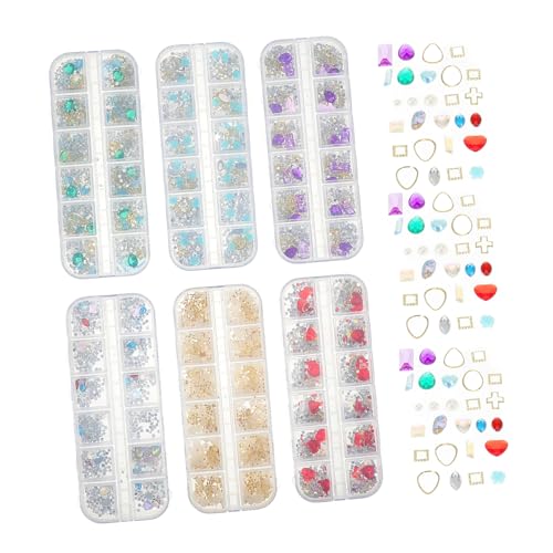 Angoily 6 Box 12 Nagel Strass Kleben Strasssteine Nagel Pailletten Festival Glitter DIY Maniküre Zubehör Angoily 6 Box 12 Nagel Strass Kleben Strasssteine Nagel Pailletten Festival Glitter DIY Maniküre Zubehör von Angoily