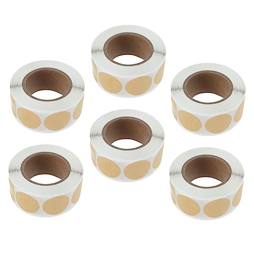 Angoily 6 Rollen Kraftpapier Aufkleber Rund Selbstklebend Einfache Siegel Etiketten für Verpackung Backbeutel DIY Dekoration pro Geeignet für Bäckerei Büro und Haushalt Angoily 6 Rollen Kraftpapier Aufkleber Rund Selbstklebend Einfache Siegel Etiketten für Verpackung Backbeutel DIY Dekoration pro Geeignet für Bäckerei Büro und Haushalt von Angoily
