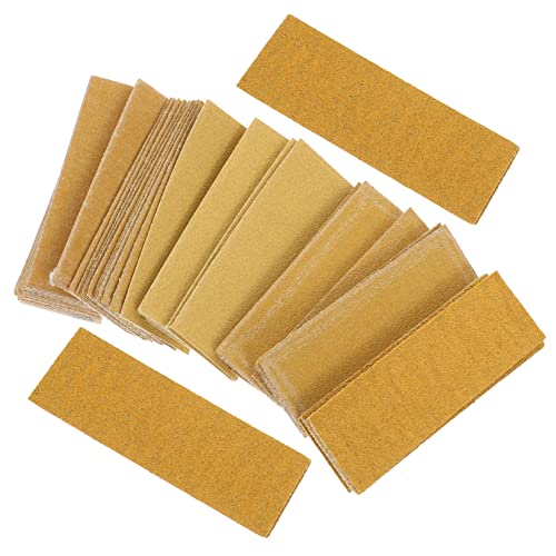 Angoily 60 Blatt Sandpapier schleifpapier sanding paper Schleifer Schleifen Schleifscheiben Schleifblöcke oszillierendes Schleifpad Trockenbau Fortschrittliche Beschichtung Yellow von Angoily