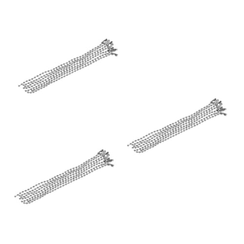 Angoily 60 Stck. Kugelkette aus Vernickeltem Metall Silberfarbene Schmuckkette mit Verbinder für DIY Schmuck Schlüsselanhänger Anhänger und Bastelprojekte Angoily 60 Stck. Kugelkette aus Vernickeltem Metall Silberfarbene Schmuckkette mit Verbinder für DIY Schmuck Schlüsselanhänger Anhänger und Bastelprojekte von Angoily