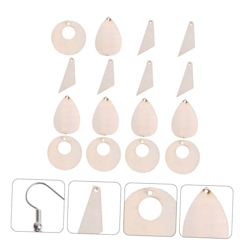 Angoily 60 Stück Diy Holzschmuck Holzohrringe Zubehör für Bastelprojekte Anhänger mit Ringen und Haken für Schmuckherstellung und Handarbeiten Angoily 60 Stück Diy Holzschmuck Holzohrringe Zubehör für Bastelprojekte Anhänger mit Ringen und Haken für Schmuckherstellung und Handarbeiten von Angoily