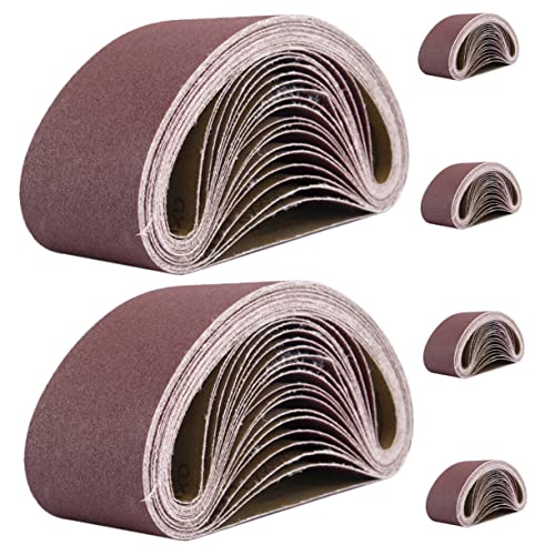 Angoily 6St Bandschleifpapier schleifenband holzbearbeitung sanding paper Schleifband-Set Anspitzer Schleifpads 4x24 Schleifband 80er Körnung Schleifband für Schleifmaschine Sandpapier von Angoily