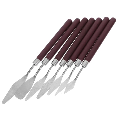 Angoily 7Stücke Palettenmesser Set Teilig Flexibles Spachtel Werkzeug für Ölgemälde mit Holzgriff Präzise Farbmischung Zubehör für Kunststudenten Angoily 7Stücke Palettenmesser Set Teilig Flexibles Spachtel Werkzeug für Ölgemälde mit Holzgriff Präzise Farbmischung Zubehör für Kunststudenten von Angoily