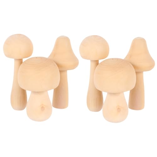 Angoily 9 Stück Bemalte Pilzverzierung Mini-Pilz Kleinkindspielzeug für unvollendet hoch holzfiguren bastelsets+für+ malset -Graffiti- holz DIY Angoily 9 Stück Bemalte Pilzverzierung Mini-Pilz Kleinkindspielzeug für unvollendet hoch holzfiguren bastelsets+für+ malset -Graffiti- holz DIY von Angoily