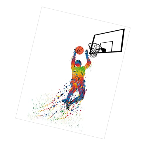 Angoily Fußball-wanda Kleber Spielen Wandtattoos Abziehen Aufkleben Basketball-wandtattoo Basketball-wandaufkleber Wandtattoo Basketballspieler Schälen Und Kind Spiel Fußball Junge Pvc von Angoily