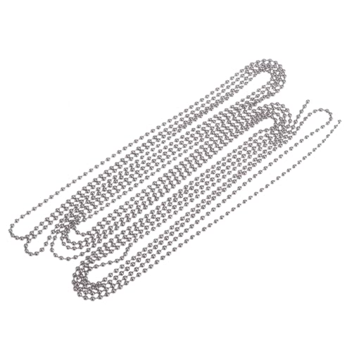Angoily Kugelkette Durchmesser mit Passenden Verbindern Anpassbare Perlenkette für Schlüsselanhänger Hundemarken und Flaschenanhänger Angoily Kugelkette Durchmesser mit Passenden Verbindern Anpassbare Perlenkette für Schlüsselanhänger Hundemarken und Flaschenanhänger von Angoily