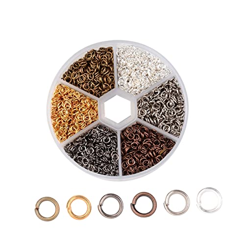 Angoily Open Ring Jump Ring Schmuck rostfrei Kreis runden Handwerk farbig Zubehör zur Schlüsselanhängerherstellung Halskettenzubehör selber machen Biegering-Öffnungsring Angoily Open Ring Jump Ring Schmuck rostfrei Kreis runden Handwerk farbig Zubehör zur Schlüsselanhängerherstellung Halskettenzubehör selber machen Biegering-Öffnungsring von Angoily