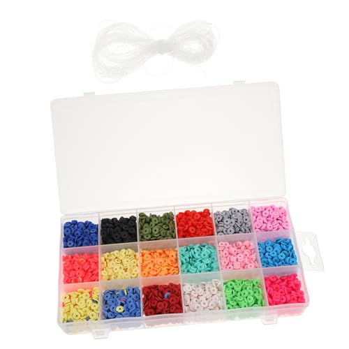 Angoily Polymer Clay Scheiben Böhmische Stil Perlen Zubehör für DIY Schmuckherstellung Langlebige und Leichte Handwerksmaterialien für Armbänder und Design Angoily Polymer Clay Scheiben Böhmische Stil Perlen Zubehör für DIY Schmuckherstellung Langlebige und Leichte Handwerksmaterialien für Armbänder und Design von Angoily