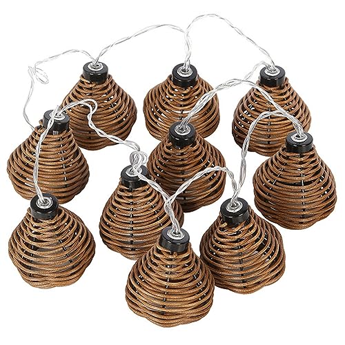 Angoily Schnur Ranken Zum Leuchten Bringen Dekorative Lichterketten Boho-lichterketten Girlandenlichter Weihnachtsbeleuchtung, Glühbirnengirlande Batteriebetriebene Fee Rattan-lampe Sport von Angoily