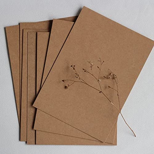 50 Stück Papier Braun Kraftpapier A4-200g Naturkartonpapier im Exakten, Brown Natural Craft Card, Kraftkarton zum Bemalen, Bedrucken, Basteln & Vintage Style Hochzeitsgeschenke von Anicy