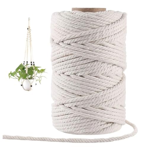 Makramee Garn 3mm x 200m - Baumwollgarn für DIY Handwerk Basteln Stricken Boho Deko Wandbehang Dekoration Wohnzimmer Balkon Schlafzimmer von Anicy